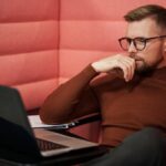 A Businessman Working Online